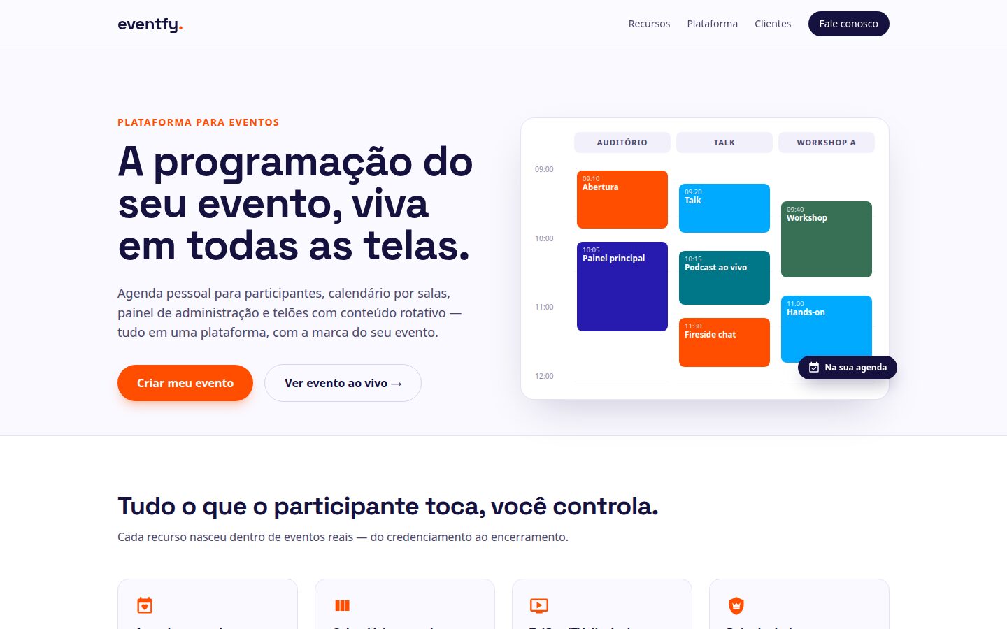 Eventfy — Visualização do app