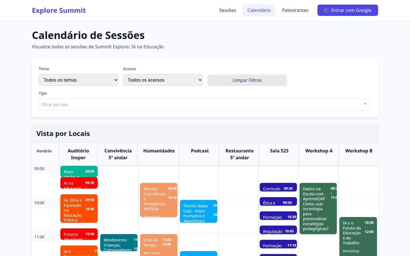 Eventfy — Visualização do app