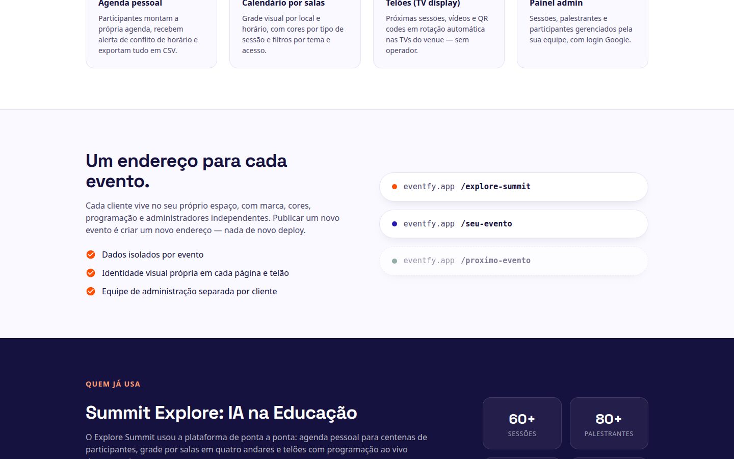 Eventfy — Visualização do app
