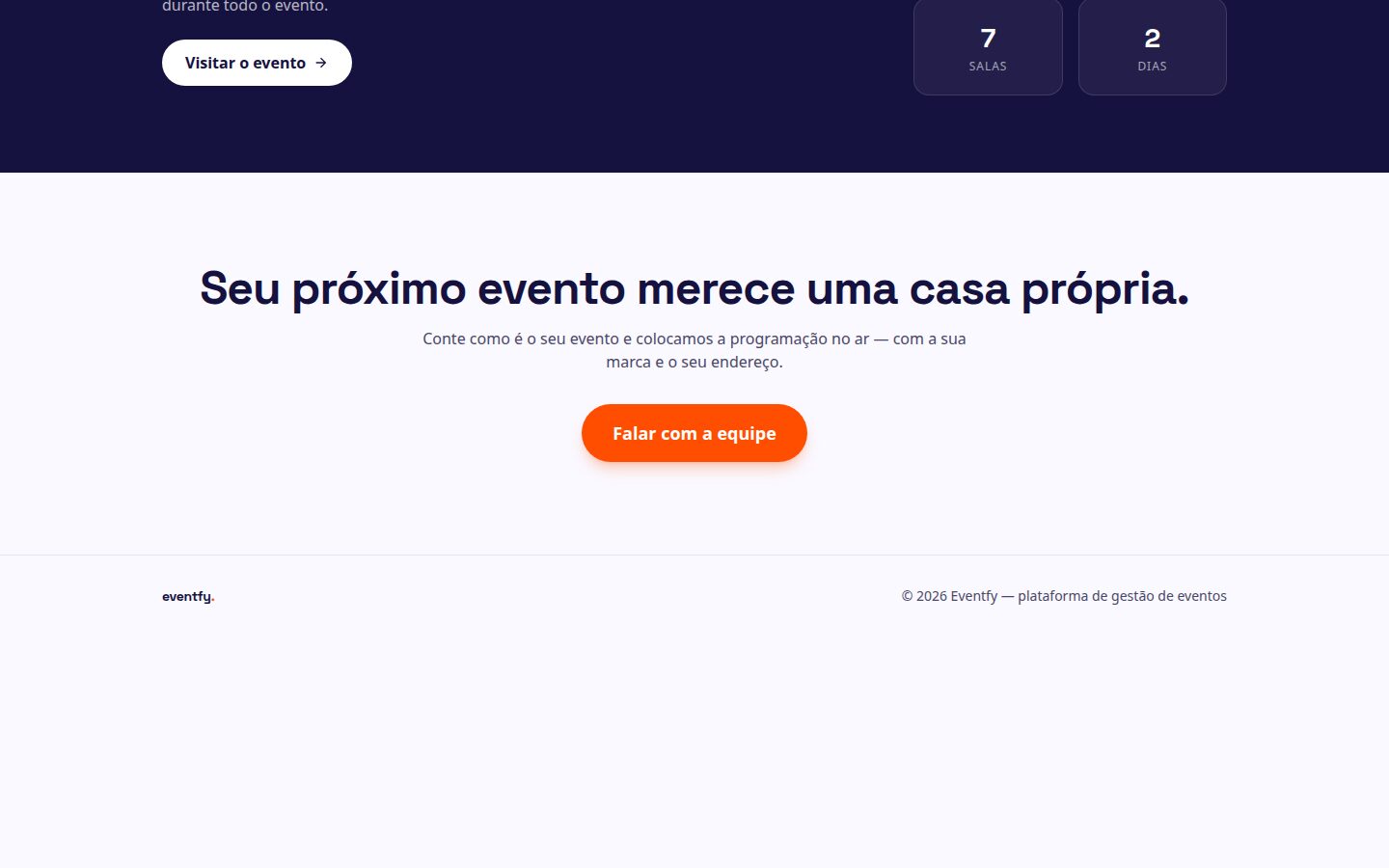 Eventfy — Visualização do app
