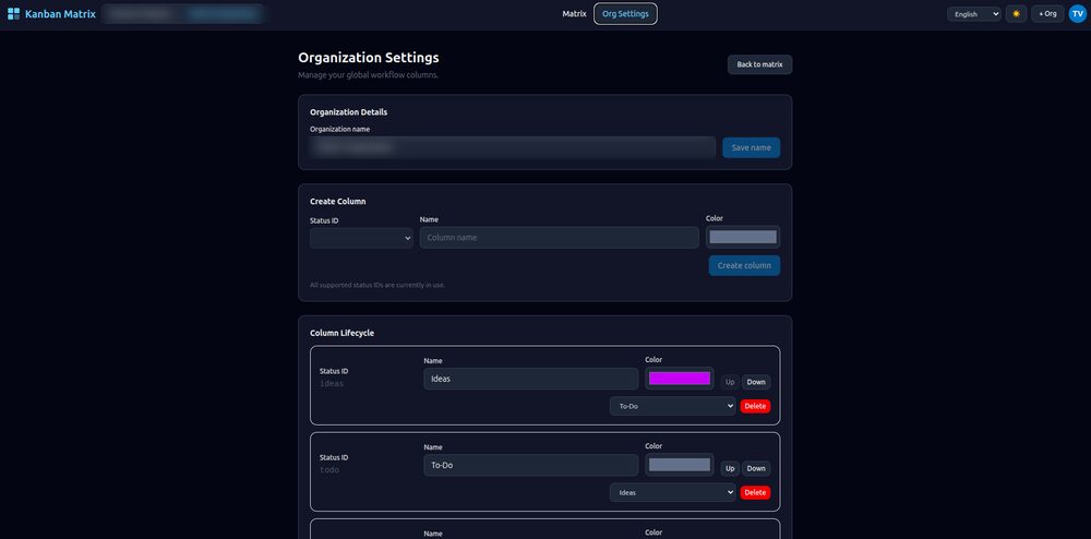 LifeMatrix — Visualização do app
